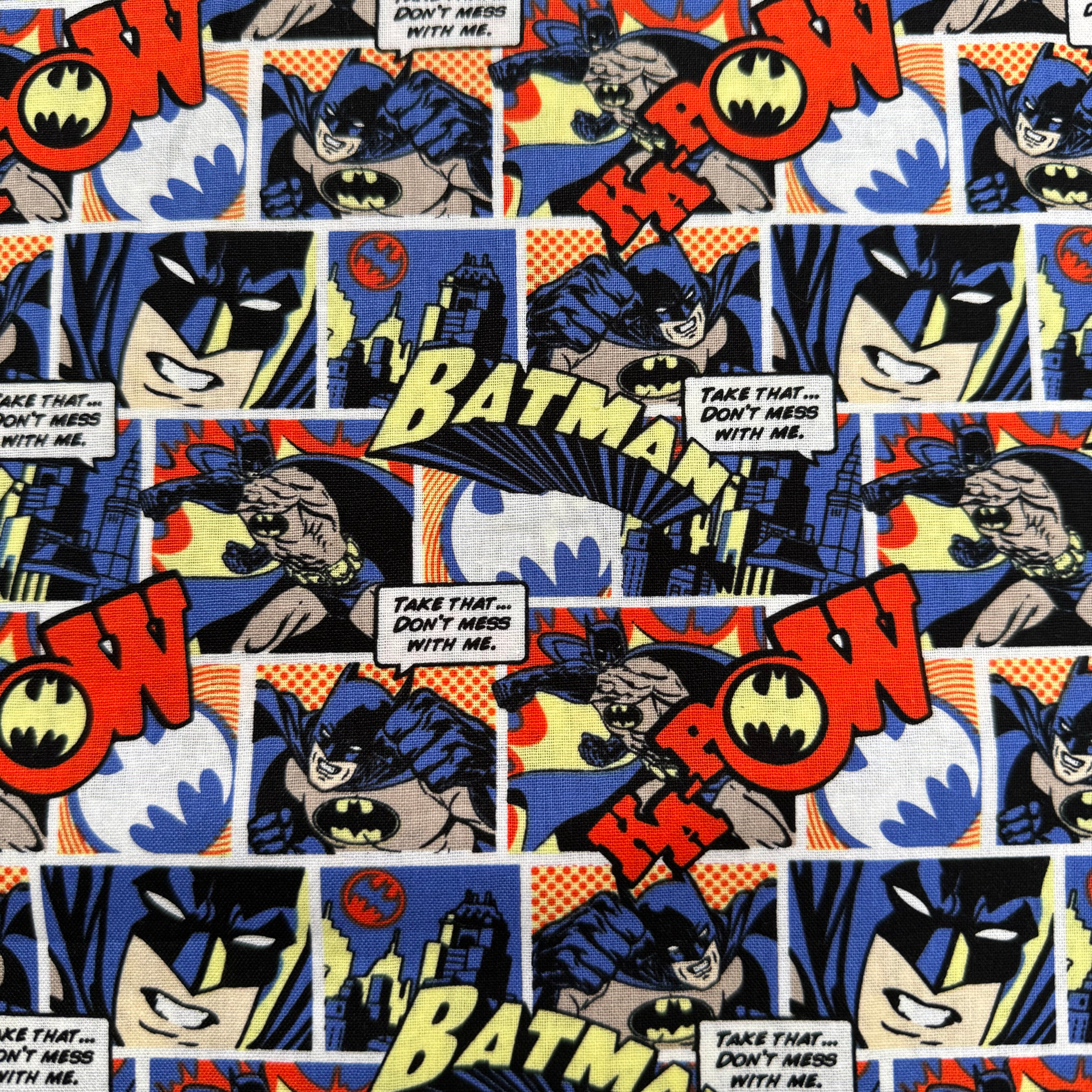 DC Comic Batman Superhero Cotton Fabric - Half Yard (18” x 55”)