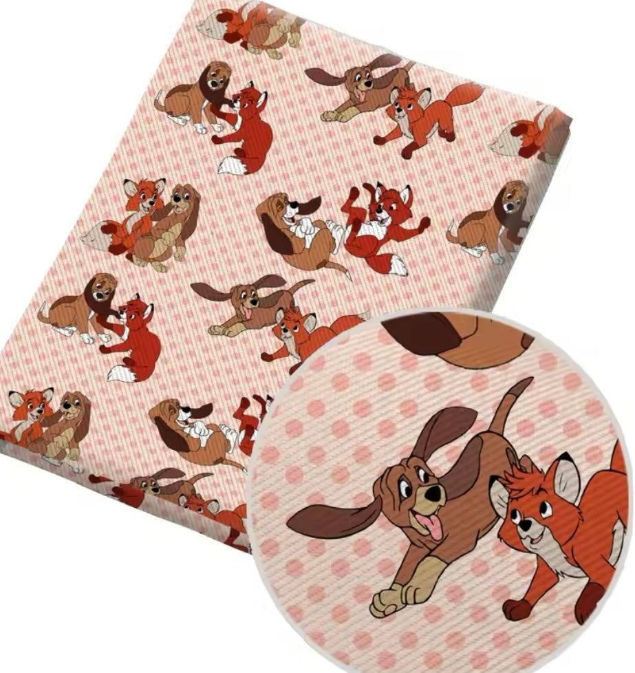 The Fox and the Hound polyCotton Fabric Half Yard (18” x 55”)