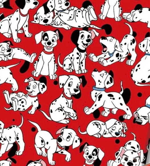 Disney Dalmatians Dogs Puppies Character Polycotton Fabric - Half Yard (18” x 55”) 81384