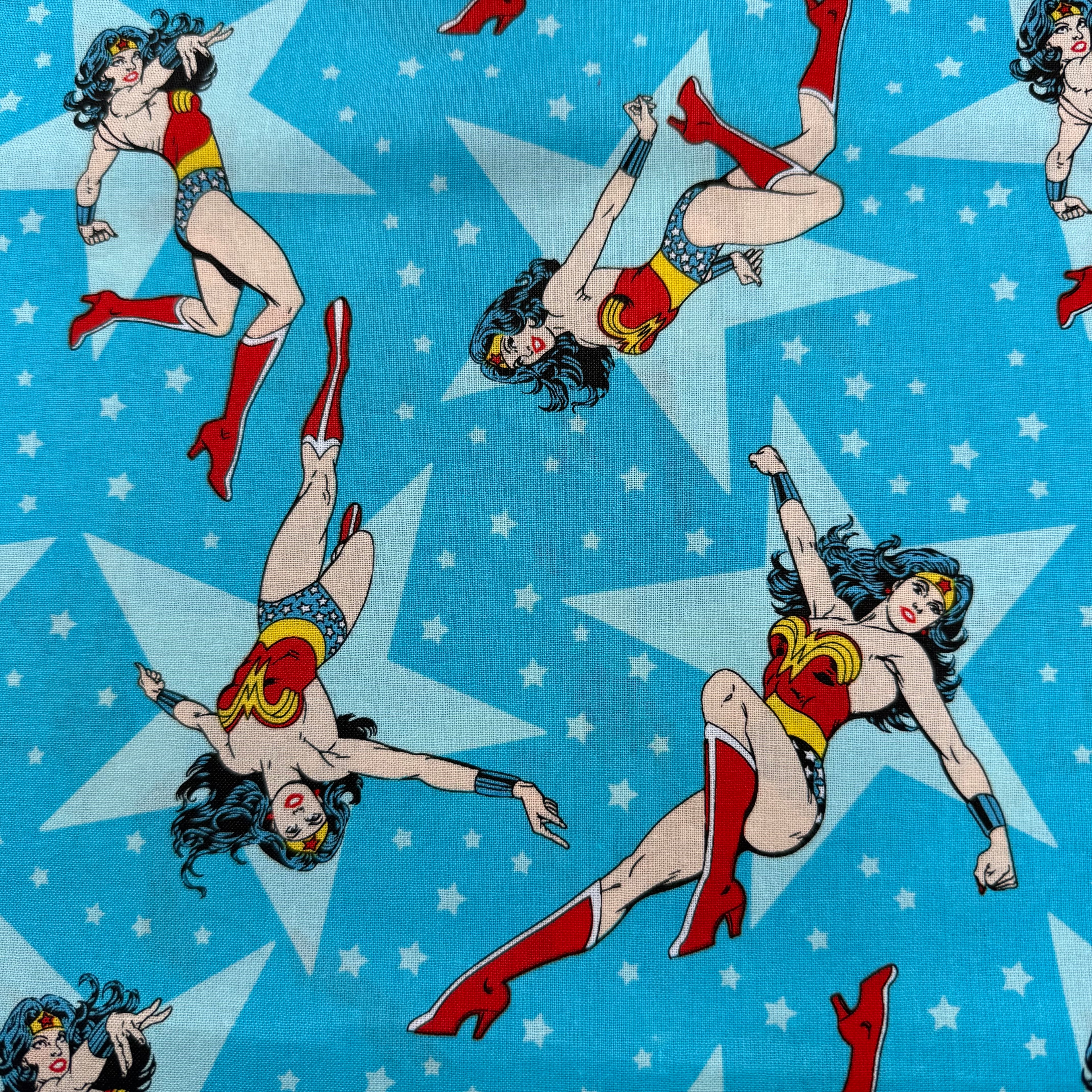 DC Comics Wonder Woman Cotton Fabric - Half Yard (18” x 55”)