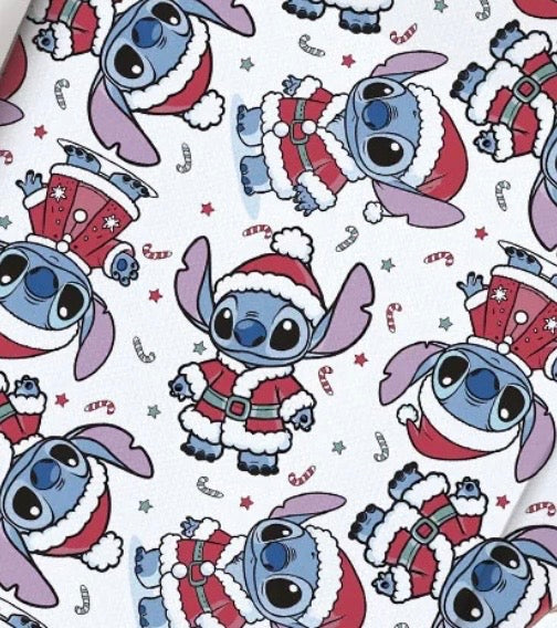 Disney Stitch Alien Christmas Polycotton fabric - Half Yard (18” x 55”) 44238