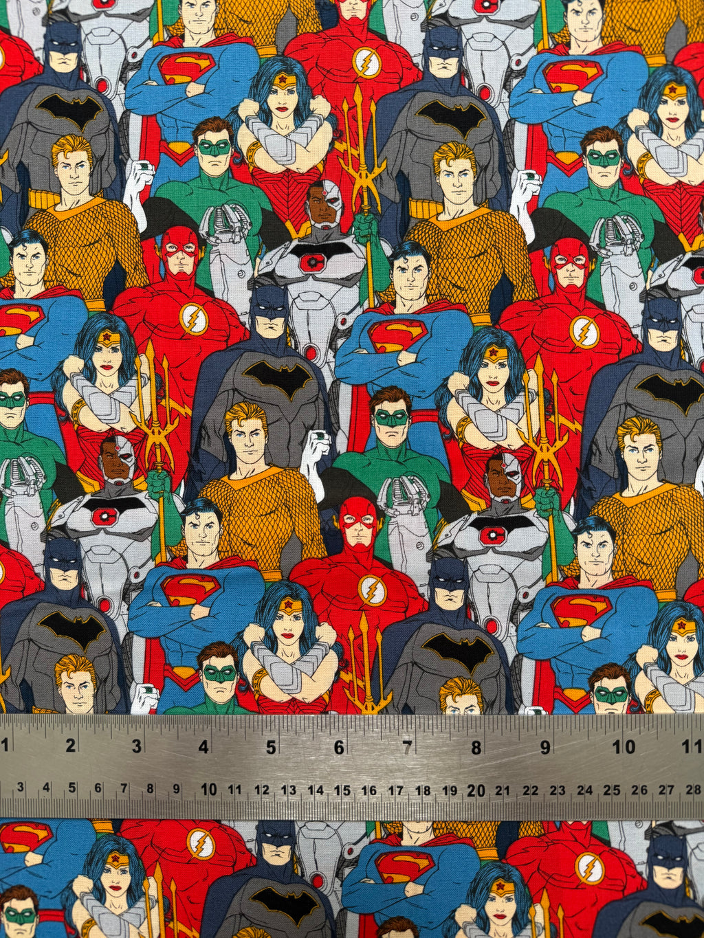 DC Comics Superhero Cotton Fabric - Half Yard (18” x 55”)