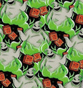 Disney Nightmare Before Christmas Oogie Boogie Halloween Polycotton Fabric - Half Yard (18” x 55”) 500203