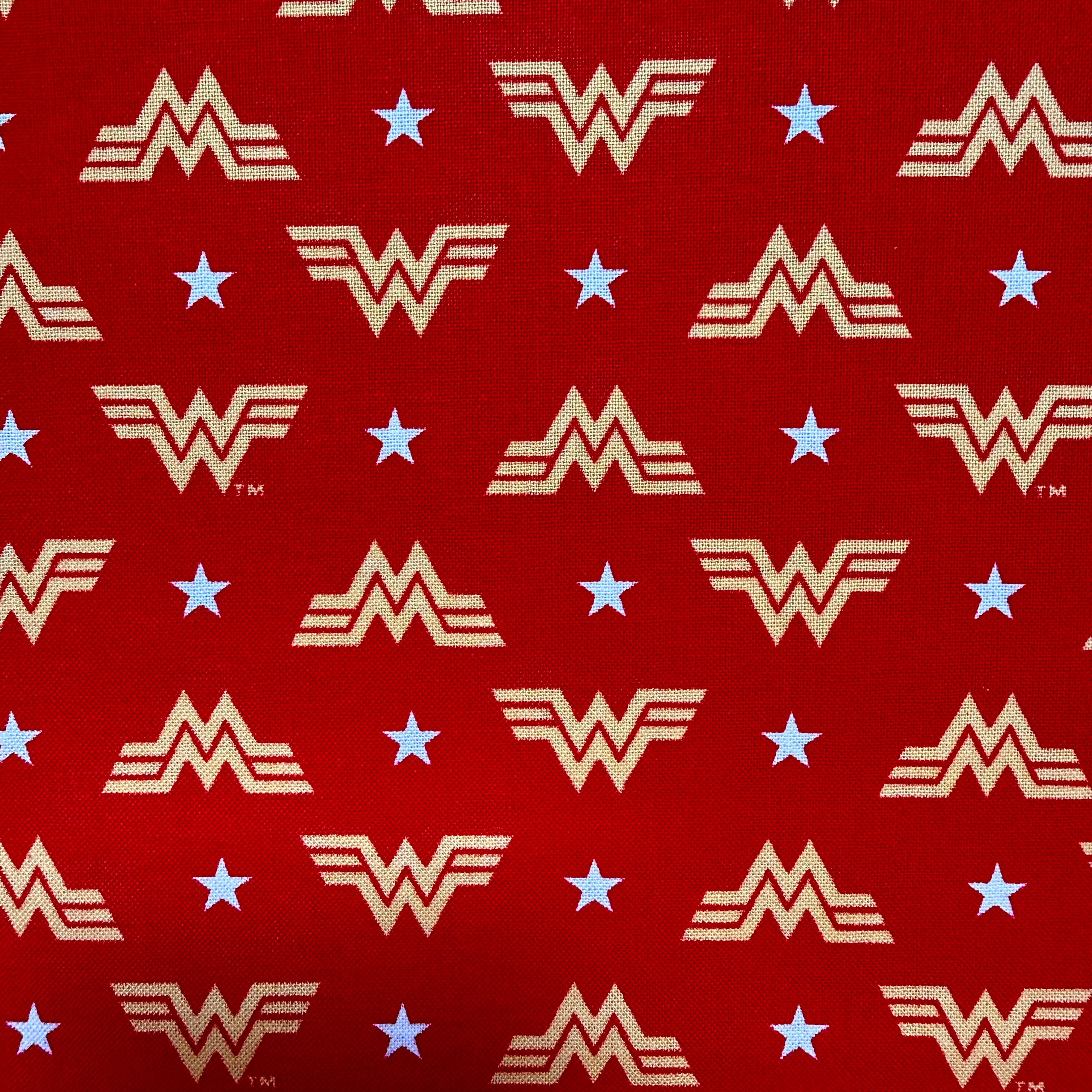 DC Comics Wonder Woman Cotton Fabric - Half Yard (18” x 55”)