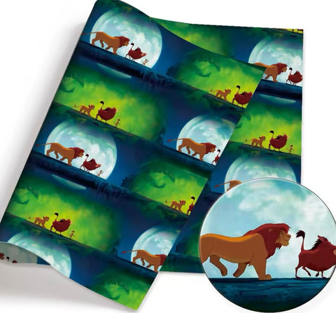 Lion King Polycotton Fabric Half Yard (18” x 50”)
