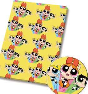 Powerpuff Girls polyCotton Fabric Half Yard (18” x 55”)