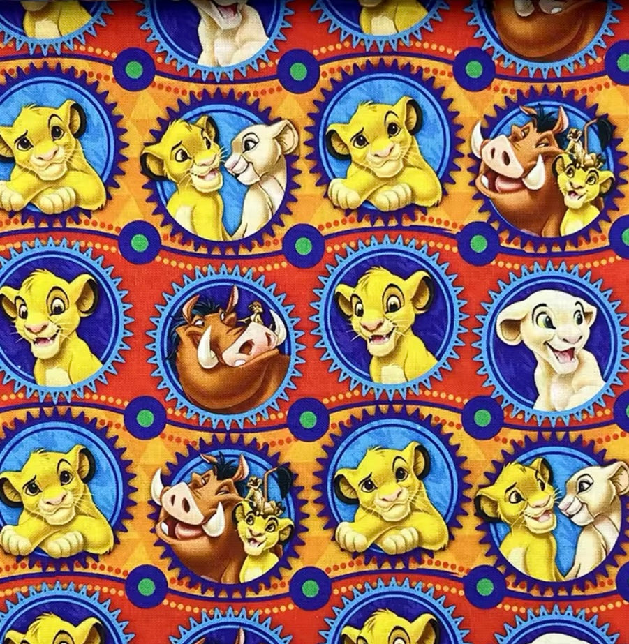 Lion King Polycotton Fabric Half Yard (18” x 50”)