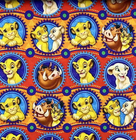 Lion King Polycotton Fabric Half Yard (18” x 50”)