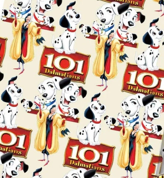 Disney Dalmatians Dogs Puppies Character Polycotton Fabric - Half Yard (18” x 55”) 37574