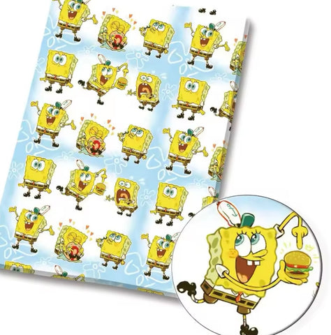 Spongebob polyCotton Fabric Half Yard (18” x 55”)