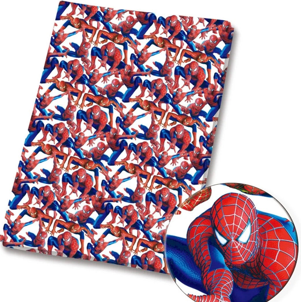 Marvel Avengers Spiderman Superhero character Polycotton Fabric - Half Yard (18” x 55”) 3094