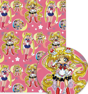 Sailor Moon polyCotton Fabric Half Yard (18” x 55”)