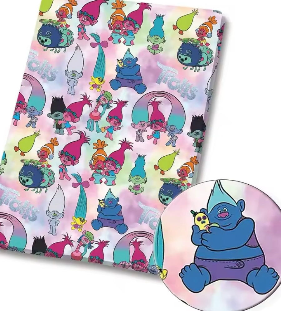 Trolls polyCotton Fabric Half Yard (18” x 55”)