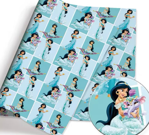 Princess Jasmine Cotton Fabric Half Yard (18” x 55”)