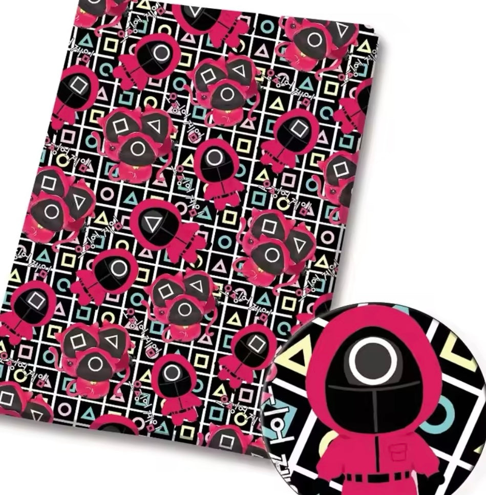 Squid Game polyCotton Fabric Half Yard (18” x 55”)