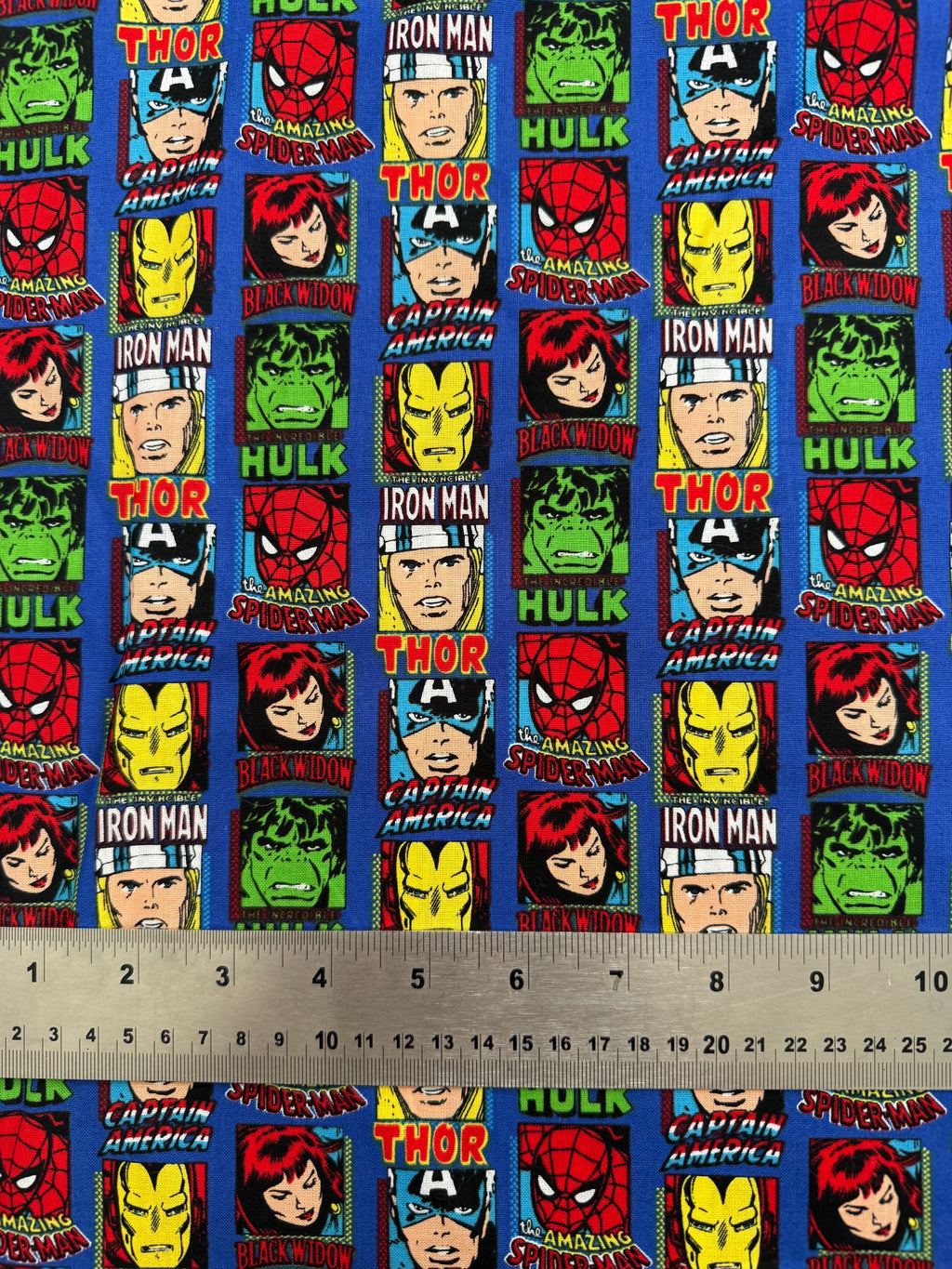 Marvel Avengers Superhero Cotton Fabric - Half Yard (18” x 55”)