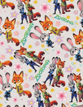 Disney Zootopia Zootropolis Judy Hopps Nick Wilde Polycotton Fabric - Half Yard (18” x 55”) 14545