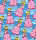 Super Mario Princess Peach game Polycotton Fabric - Half Yard (18” x 55”) 40334