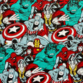 Marvel Avengers Superhero Cotton Fabric - Half Yard (18” x 55”)