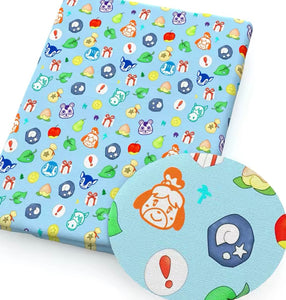 Animal Crossing Cotton Fabric Half Yard (18” x 55”)