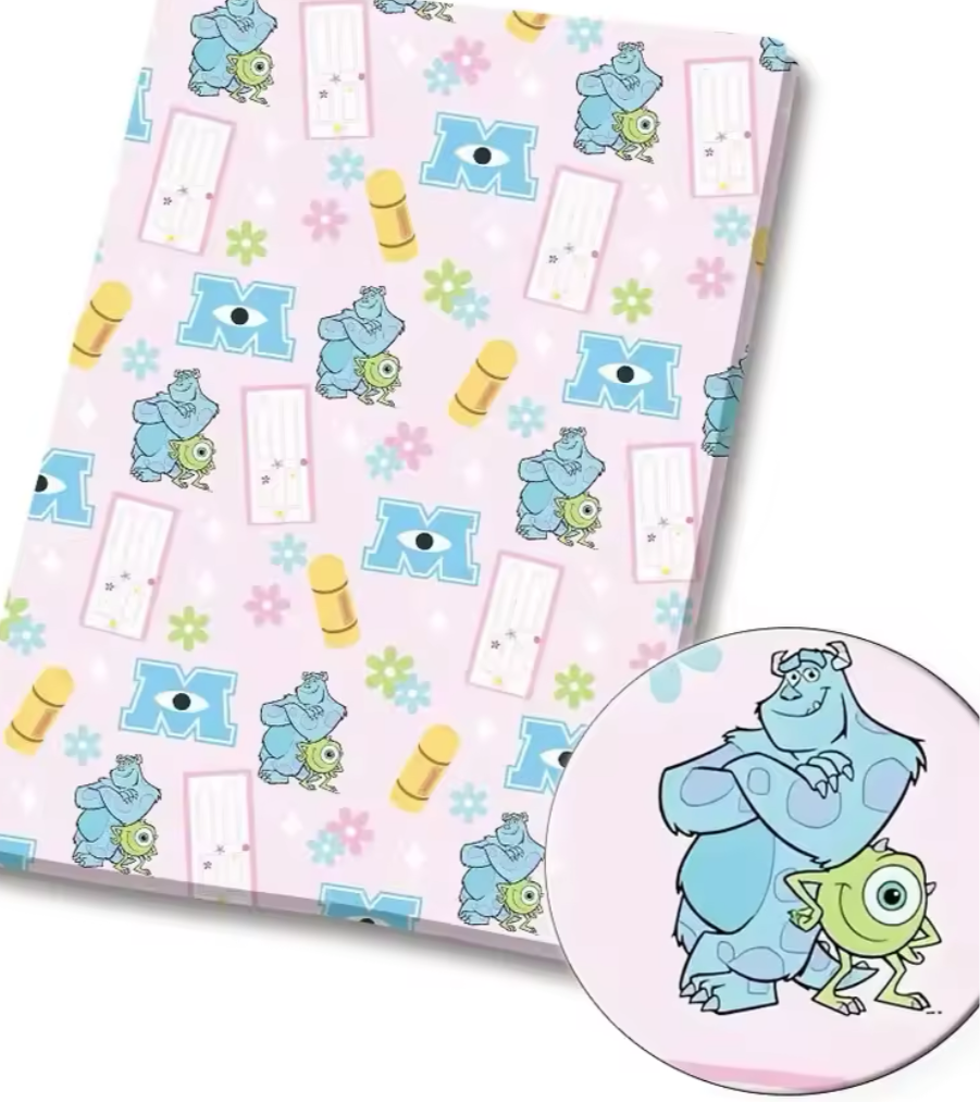 Monsters Inc PolyCotton Fabric Half Yard (18” x 55”)