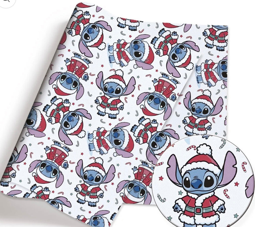 Disney Stitch Alien Christmas Polycotton fabric - Half Yard (18” x 55”) 44238