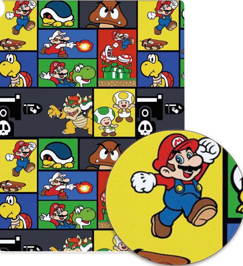 Super Mario Bowser Yoshi  game Polycotton Fabric - Half Yard (18” x 55”) 34452