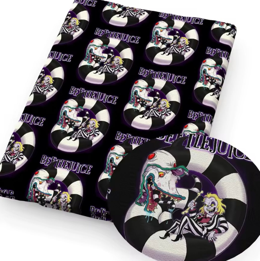Beetlejuice polyCotton Fabric Half Yard (18” x 55”)