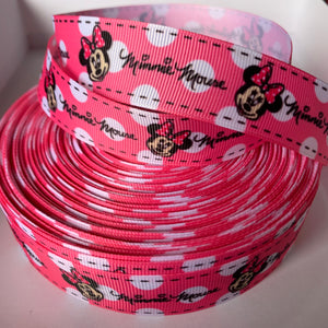 Pink Polka Minnie Grosgrain Ribbon