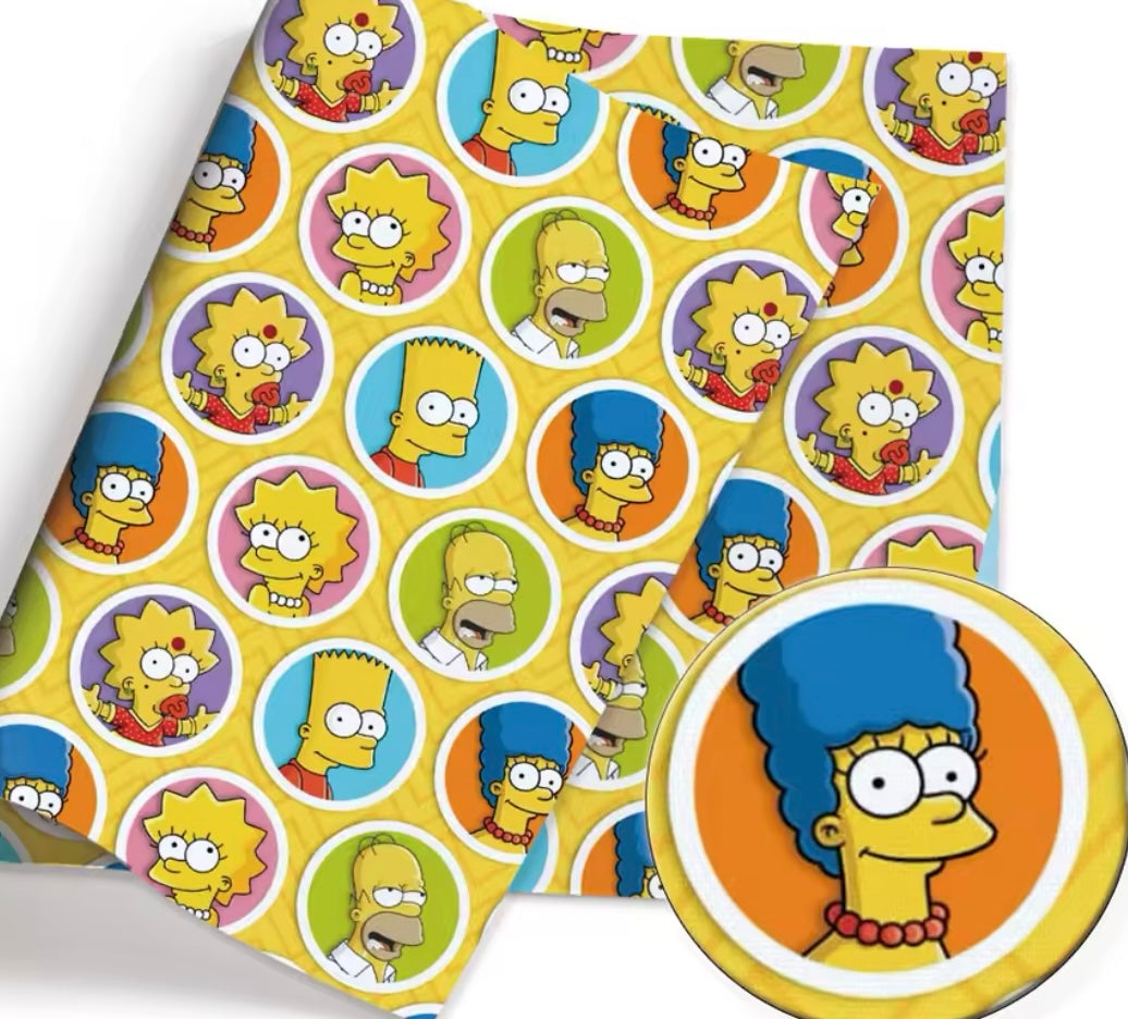 The Simpsons PolyCotton Fabric Half Yard (18” x 55”)