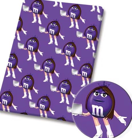 M & M’s Purple polyCotton Fabric Half Yard (18” x 55”)