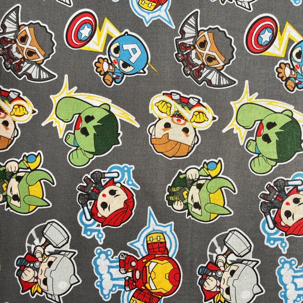 Marvel Avengers Superhero Cotton Fabric - Half Yard (18” x 55”)