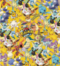 Pokemon Pikachu Vaporeon character Polycotton Fabric - Half Yard (18” x 55”) 14748