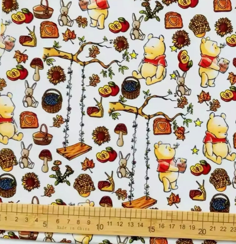 Winnie the Pooh polyCotton Fabric Half Yard (18” x 55”)