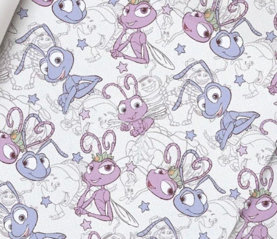 Disney Bug’s Life Flik Princess Atta Polycotton Fabric - Half Yard (18” x 55”) 86213