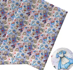 Alice in Wonderland polyCotton Fabric Half Yard (18” x 55”)