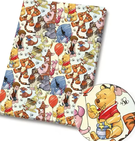 Winnie the Pooh polyCotton Fabric Half Yard (18” x 55”)