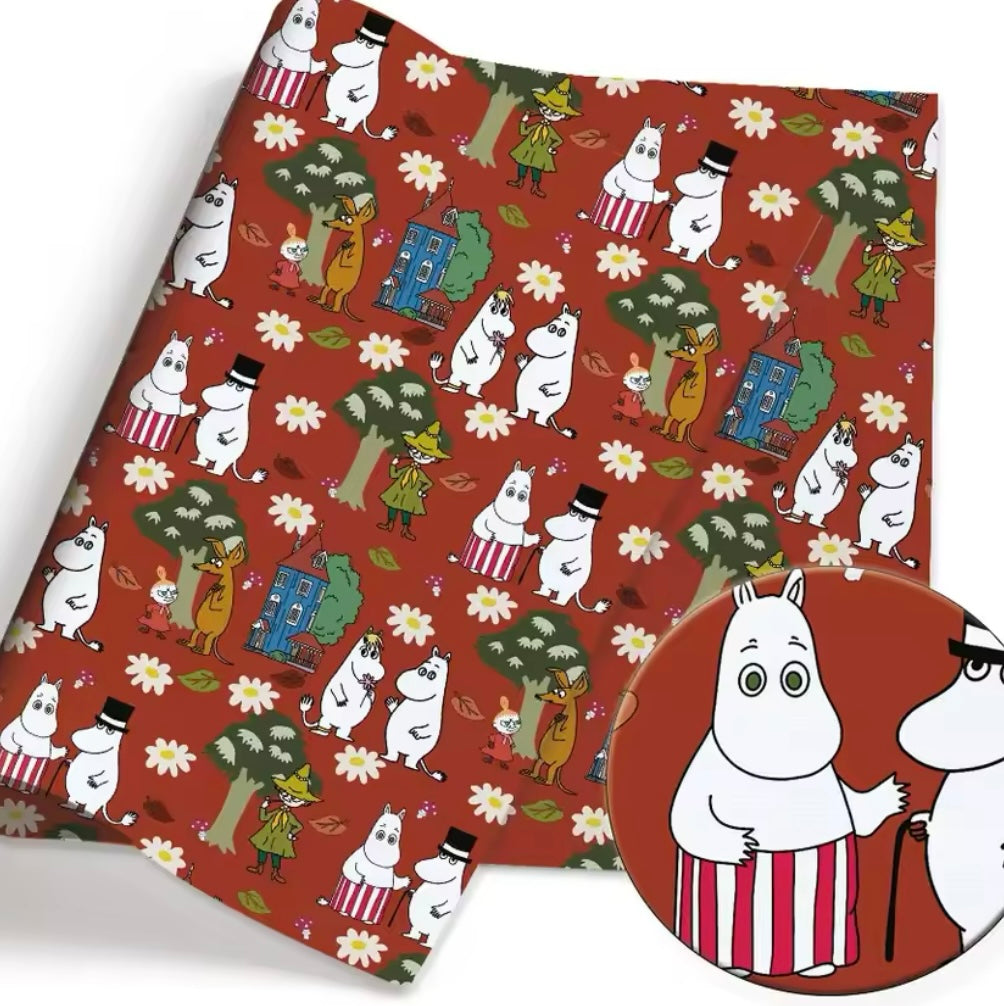 Moomin PolyCotton Fabric Half Yard (18” x 55”)
