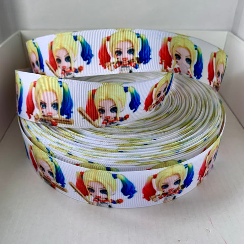 Harley Quinn Grosgrain Ribbon