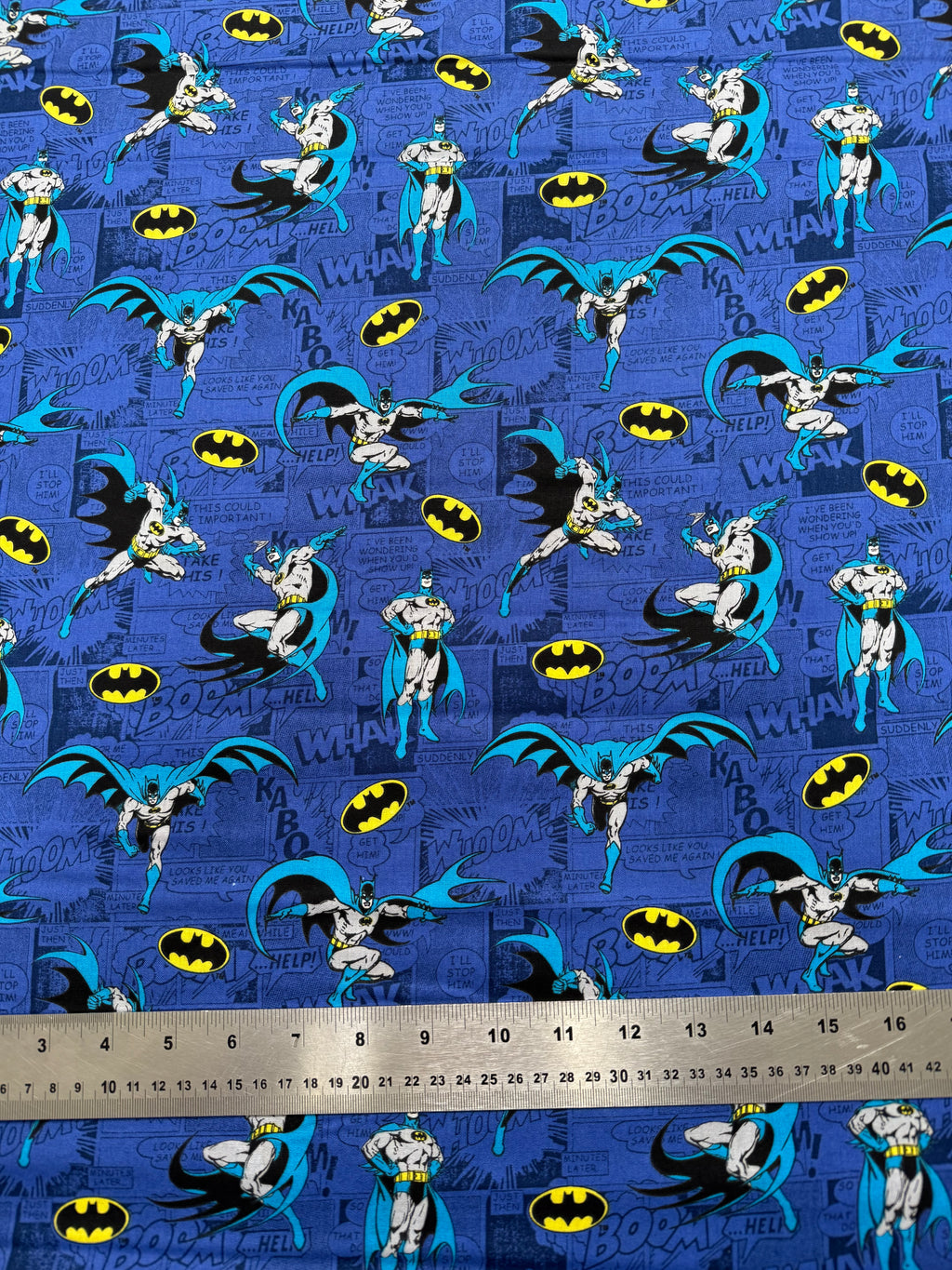 DC Comics Batman Superhero Cotton Fabric - Half Yard (18” x 55”)