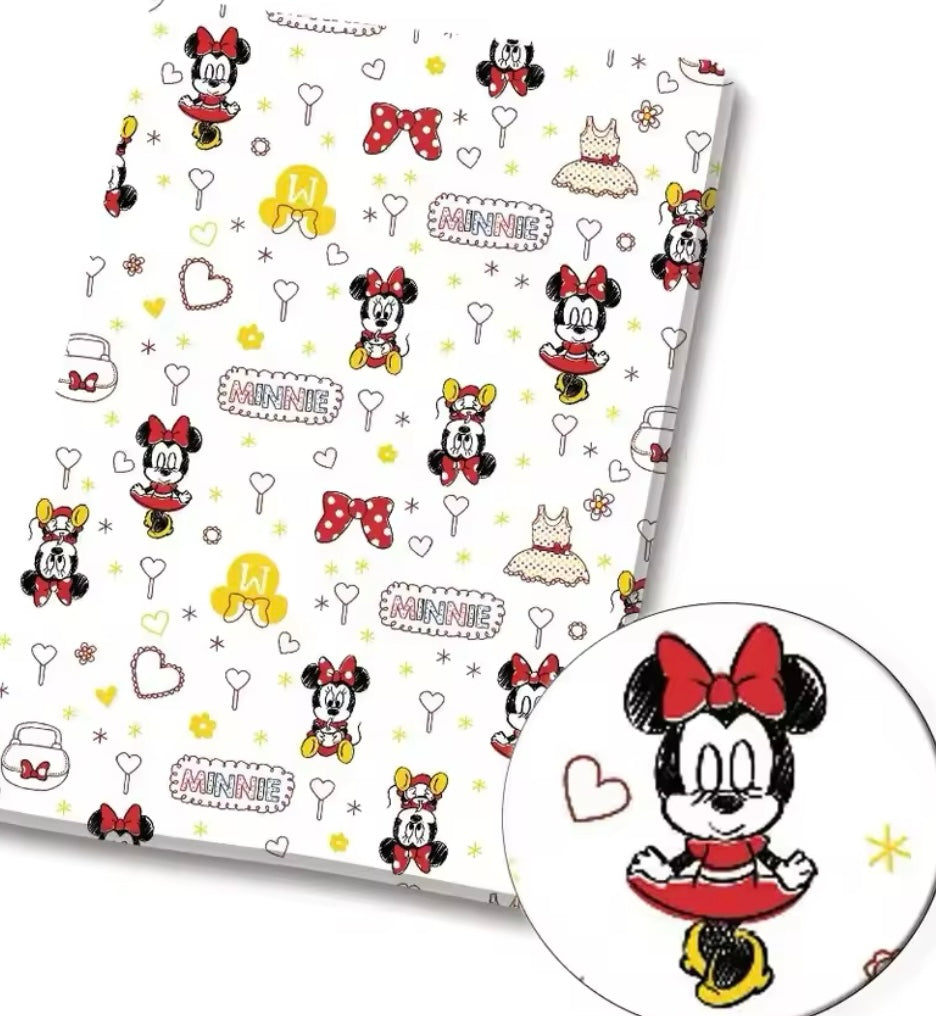 Minnie Mouse polyCotton Fabric Half Yard (18” x 55”)