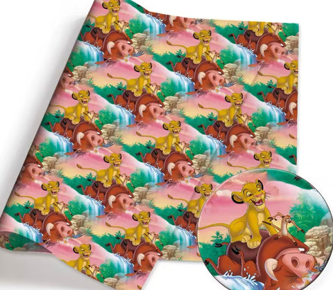 Lion King Polycotton Fabric Half Yard (18” x 50”)