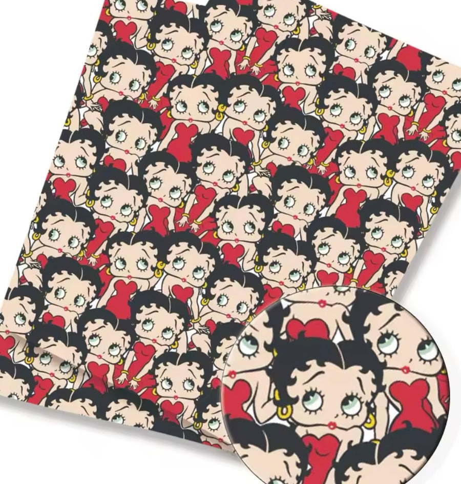 Betty Boop polyCotton Fabric Half Yard (18” x 55”)