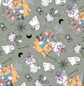 Disney Aristocats Marie cat character Halloween Polycotton Fabric - Half Yard (18” x 55”) 82136