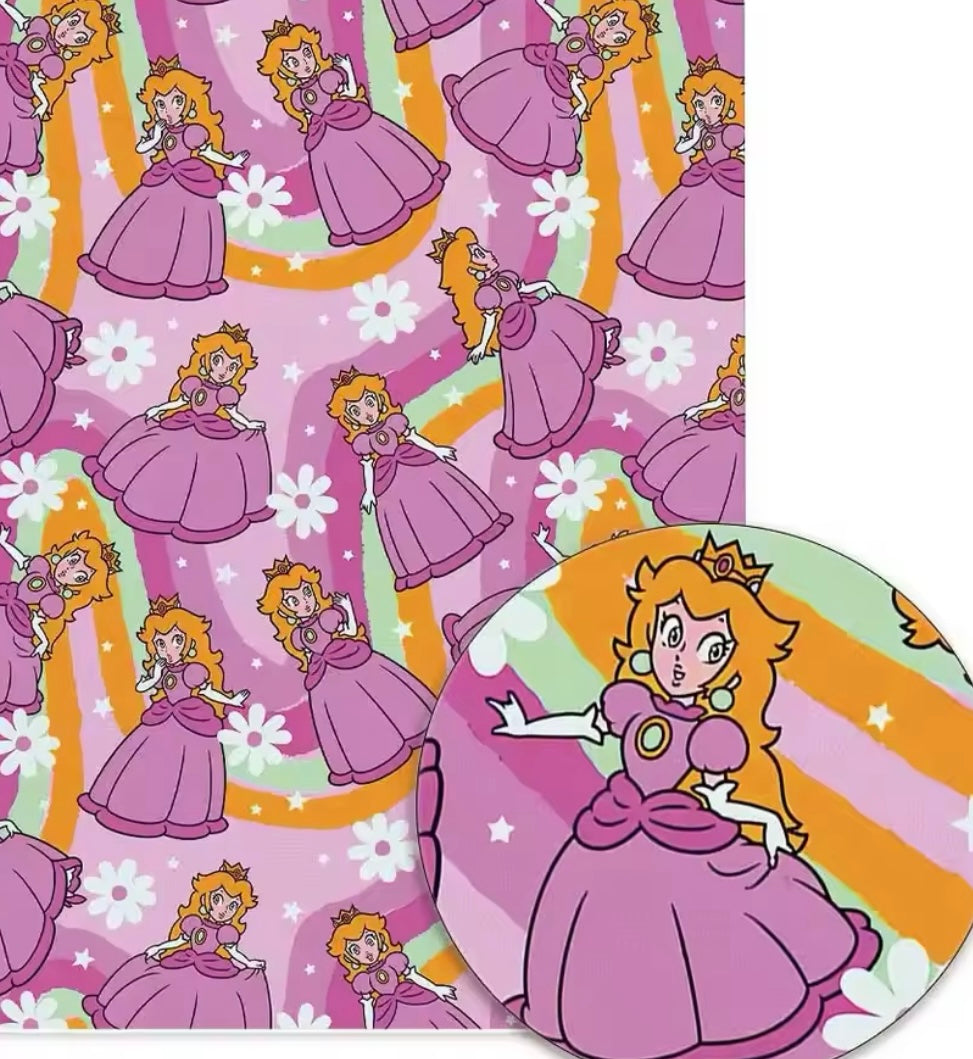 Princess Peach polyCotton Fabric Half Yard (18” x 55”)