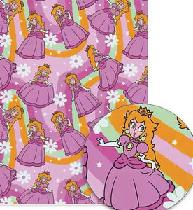 Princess Peach polyCotton Fabric Half Yard (18” x 55”)