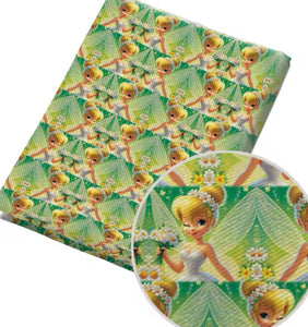 Tinkerbell Polycotton Fabric Half Yard (18” x 50”)