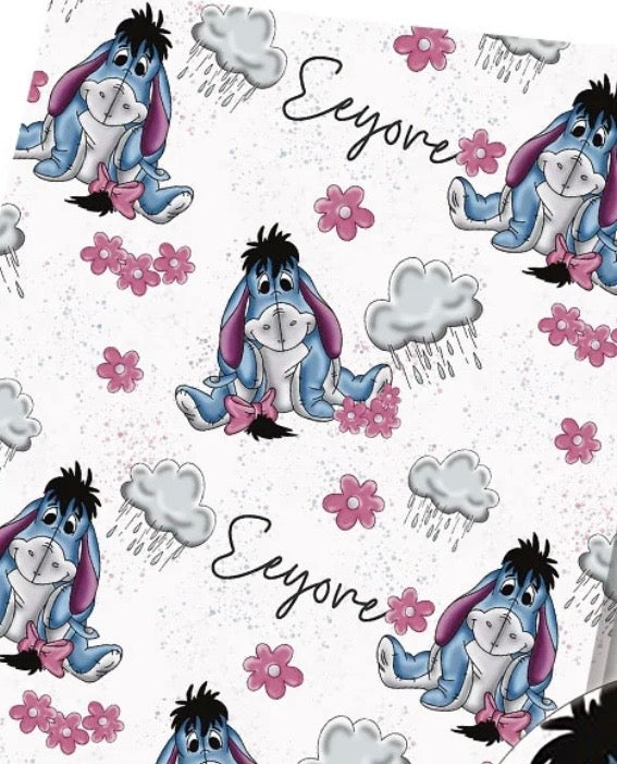 Disney Eeyore Donkey Winnie the Pooh character Polycotton Fabric - Half Yard (18” x 55”) 28101