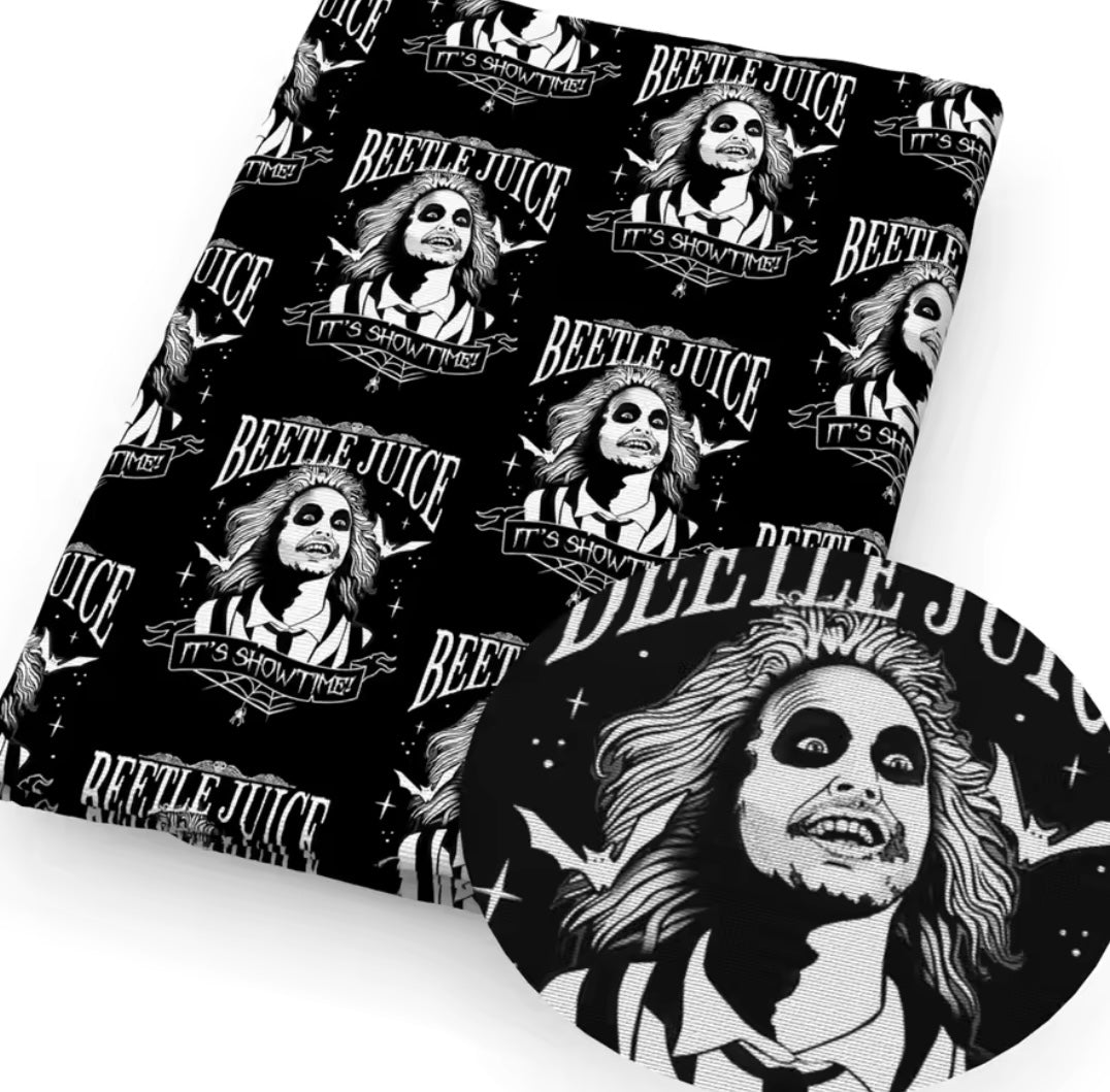 Beetlejuice polyCotton Fabric Half Yard (18” x 55”)
