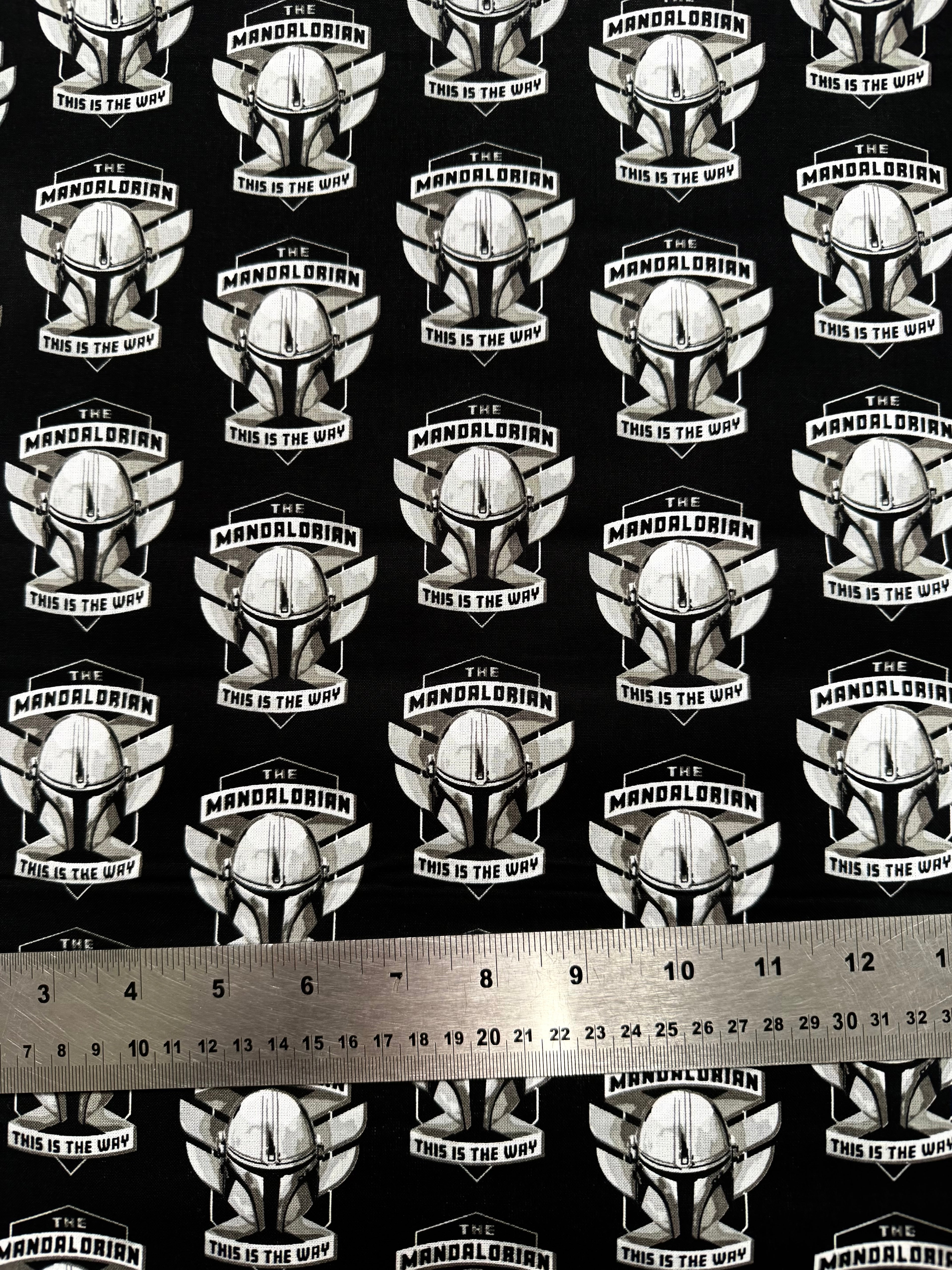Mandalorian Cotton Fabric - Half Yard (18” x 55”)
